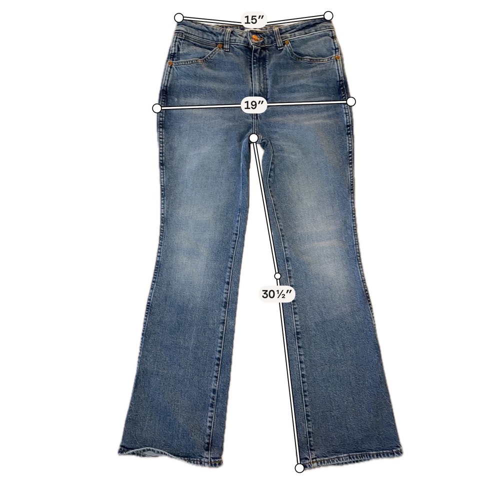 Wrangler Westward High Rise Bootcut Jeans Blue Denim 29 10WIHRBFN Y5 - Picture 7 of 12